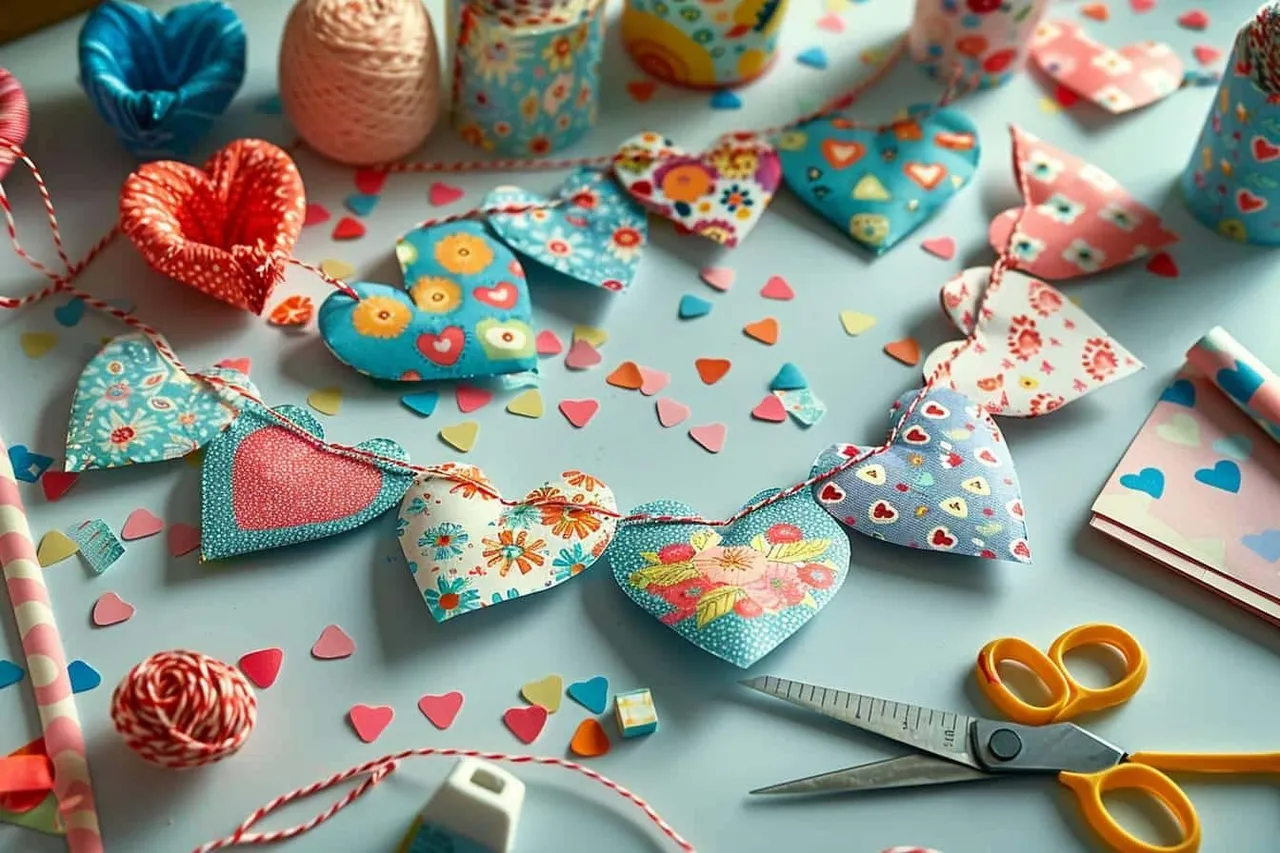 Comment créer une guirlande en papier en forme de coeur ?